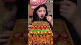 Eating Asmr  1 Tray Within a Minute Challenge food shorts 😋 [upl. by Tamarah]