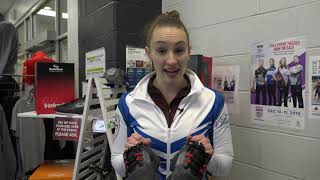 Jennifer Dodds talks Curling Shoes [upl. by Nnaeinahpets]