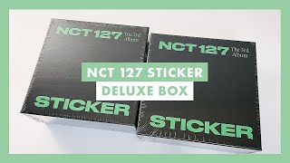 Unboxing NCT 127 엔시티 Sticker TShirt Deluxe Box with Random Special Photocards ♢ [upl. by Aitnis359]