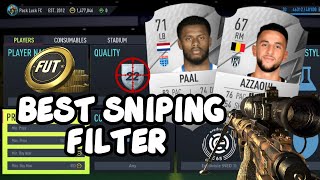 EASY COINS WITH THIS SNIPING FILTER  FIFA 22 Ultimate Team Best Trading Method [upl. by Kablesh238]