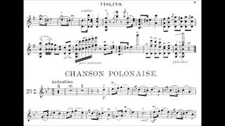 Wieniawski Henryk 2 Mazurkas de Salon La champêtre  Chanson polonaise op 12 for violin  piano [upl. by Arnelle552]