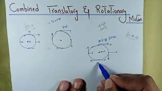 Combined Translatory amp Rotationary Motion  Easy Method to Understand  Lec19 [upl. by Georgia]