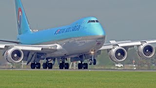 30 HEAVY LANDINGS amp TAKE OFFS  A380 B7478F A350 B777  Amsterdam Schiphol Airport Spotting [upl. by Dominique]