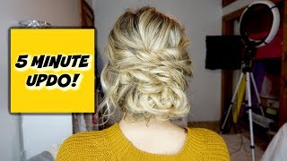 EASY UPDO FOR WEDDINGS PROM HOMECOMING  For Short Medium and Long Hair [upl. by Catrina]