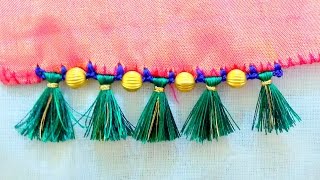 How to do Saree Tassels  Krosha  Crochet  Tutorial 3 [upl. by Enoryt]