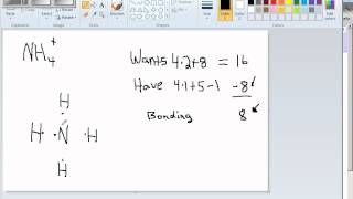 NH4 Lewis Structure [upl. by Casimir]