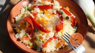 Arroz Blanco con Verduras  Receta Fácil [upl. by Thoma483]