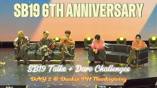 ENG SUB 20241027  SB19 TALKS  DARE CHALLENGES  6TH ANNIVERSARY DUNKIN PH THANKSGIVING DAY 2 [upl. by Nodnal]