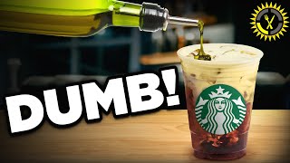 Food Theory The New Starbucks Drink is a Total FAILURE Olive Oil Coffee [upl. by Kendrah738]