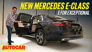 2024 MercedesBenz EClass  Bigger techier comfier  Walkaround  Autocar India [upl. by Nnaeiram]