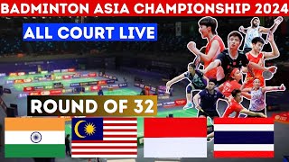 🔴Court 4 ​​Indonesia vs Hongkong Badminton Asia Championships 2024 [upl. by Lathrope]