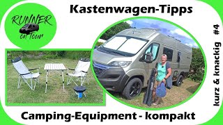 CampingEquipment  kompakt  KastenwagenTipps quotkurz amp knackigquot 4  Clever Runner  Wohnmobil [upl. by Emmalyn]