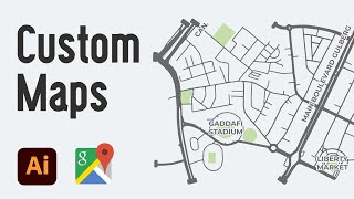 Create Custom Google Maps Complete in Adobe Illustrator amp Snazzy Maps 2021 [upl. by Lacsap]