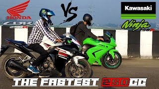 NINJA 250R VS CBR 250R THE FASTEST 250CC ninja cbr dragrace topspeed ninja250 cbr250r [upl. by Odravde]