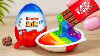 Mini Kinder Chocolate Cake Recipe Using KitKat  Satisfying Rainbow Cake Decorating Hacks [upl. by Brod]