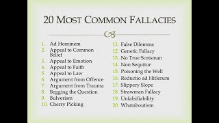 20 Most Common Logical Fallacies [upl. by Nasah]