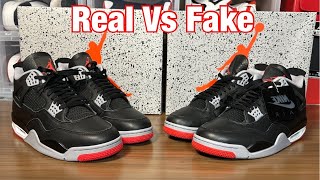 Air Jordan 4 Bred Reimagined Real Vs Fake review [upl. by Charleen96]