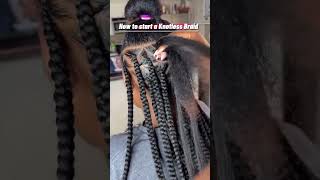 V shaped knotless braids parting braids knotlessbraids [upl. by Kamp]