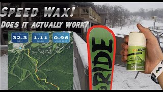 Does Speed Wax ACTUALLY Make You Snowboard Faster [upl. by Ayomat]