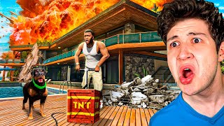 EXPLOTO la CASA de FRANKLIN en GTA 5 💥🏡 Mods [upl. by Sidra991]