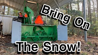 Ready to Tackle Winter John Deere 990 w Snow Blower Attachment [upl. by Nitsugua]