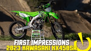 2023 Kawasaki KX450SR  First Impressions [upl. by Rosner]