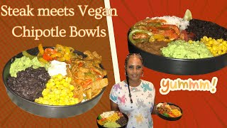 STEAK Meets VEGAN in This EPIC Chipotle Bowl Recipe [upl. by Rubenstein]