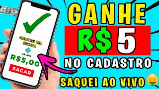 🤑SAQUEI AO VIVO🤑CADASTRE E GANHE R5 NA HORA VIA PIX  APP PAGANDO NO CADASTRO  CADASTROU GANHOU [upl. by Einahpad]