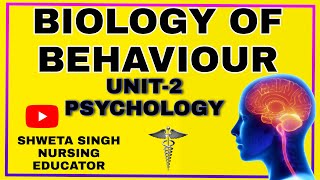 PSYCHOLOGY NURSING UNIT 2  BIOLOGY OF BEHAVIOR  BSC NURSING 1ST YEAR  SHWETA SINGH [upl. by Schreib]