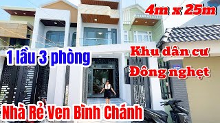 Nhà đẹp chờ chủ  4m x 25m 1 lầu 3 phòng 3 tolet  đường oto vị trí đẹp kdc đông đúc nhadep [upl. by Maximilien]