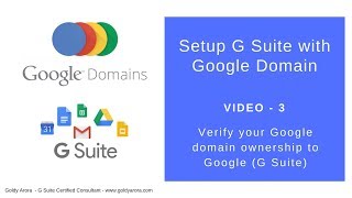 How to verify your google domain ownership to G Suite [upl. by Ney]