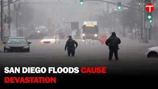 Winter Storm Chaos San Diego Inundated Streets Flooded and Daily Life Disrupted [upl. by Namzzaj]