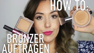 Bronzer richtig auftragen I Creme amp Puder Bronzer I Schminken für Anfänger deutsch [upl. by Lennard807]