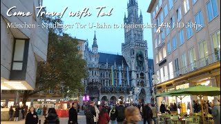 München  Sendlinger Tor UBahn to Marienplatz  4K HD 30fps  People Watching City NoiseNightlife [upl. by Zoller]