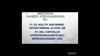 ANESTHESIA PHYSICAL STATUS MODIFIERS WITH EXAMPLES [upl. by Aikemahs5]