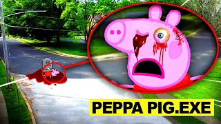 ¡Mi dron atrapa a PEPPA PIG EXE versus PEPPA PIG canción en la vida real Pelicula latino [upl. by Iddo779]