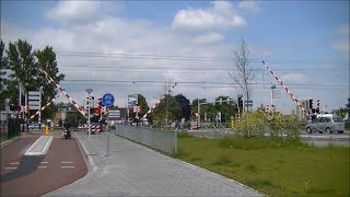 Spoorwegovergang KrommenieAssendelft  Dutch railroad crossing [upl. by Aikmat]