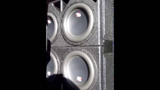 Hifonics Brutus 30161 on 410 in subs Bass Inferno in Qbomb box Rhino liner [upl. by Kenny547]