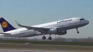 Lufthansa Airbus A320 Sharklets DAIUC Delivery Takeoff and Waving Wings [upl. by Ainek414]