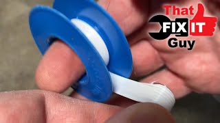 Plumber shows how to apply teflon tape and thread sealant [upl. by Melodie]