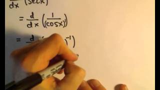 Deriving the Derivative Formulas for Tangent Cotangent Secant Cosecant [upl. by Yci]