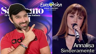 Reaction 🇮🇹 Annalisa  Sinceramente Sanremo 2024 Eurovision 2024 Italy [upl. by Dleifrag]