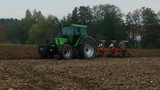 Deutz DX 470 beim pflügen mit 4 Schar VogelampNoot M 950 [upl. by Teleya]