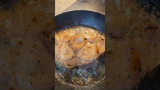 King Mackerel in pineapple juice reduction pair w sauteed pasta viral trending ASMR shorts [upl. by Schatz]