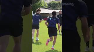 Backdoor Passing With The NZ Warriors rugbybricks Peter Breen [upl. by Hgielrebmik]