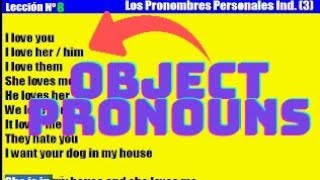 Curso de inglés 8 Object Pronouns en inglés [upl. by Swithbart]