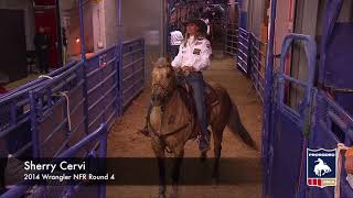 2014 Wrangler NFR Round 4 Sherry Cervi Barrel Racing [upl. by Aicilev]