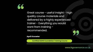 Data protection training courses  customer quotes [upl. by Ellinej]