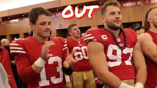 Brock Purdy and Nick Bosa are OUT for the 49ers this Sunday [upl. by Bartlet]