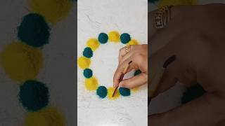 simple RangoliSatisfying RangoliEasy RangoliTips and Tricks ASMRrangoliasmr satisfyingshorts [upl. by Adnorahs949]